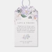 Elegant Waterverf Orchids Wedding Love & Bedankt Cadeaulabel (Voorkant)