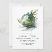 Elegant Waterverf Ornament Kerstfeest Kaart (Voorkant)