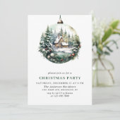 Elegant Waterverf Ornament Kerstfeest Kaart (Staand voorkant)