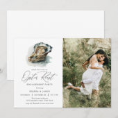 Elegant Waterverf Oyster Roast Engagement Party Kaart (Voorkant / Achterkant)