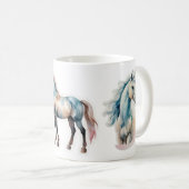 Elegant Waterverf paard Koffiemok (Voorkant rechts)