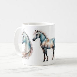 Elegant Waterverf paard Koffiemok