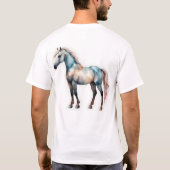 Elegant Waterverf paard T-shirt (Achterkant)