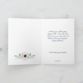 Elegant waterverf paard verjaardagsdatum wenskaart bedankkaart (Binnen)