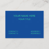 Elegant Waterverf Paars Blue Alcohol Ink Visitekaartje (Achterkant)