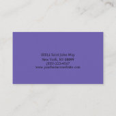 Elegant Waterverf Paars glitter Butterfly Visitekaartje (Achterkant)