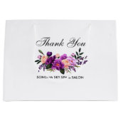 Elegant Waterverf Paars Violet Floral Hartelijk da Groot Cadeauzakje (Voorkant)