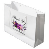 Elegant Waterverf Paars Violet Floral Hartelijk da Groot Cadeauzakje (Voorkant Gekanteld)