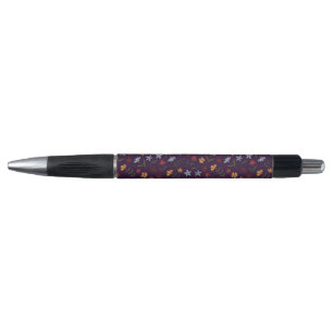 Elegant Waterverf Paarse bloemmotief Pen