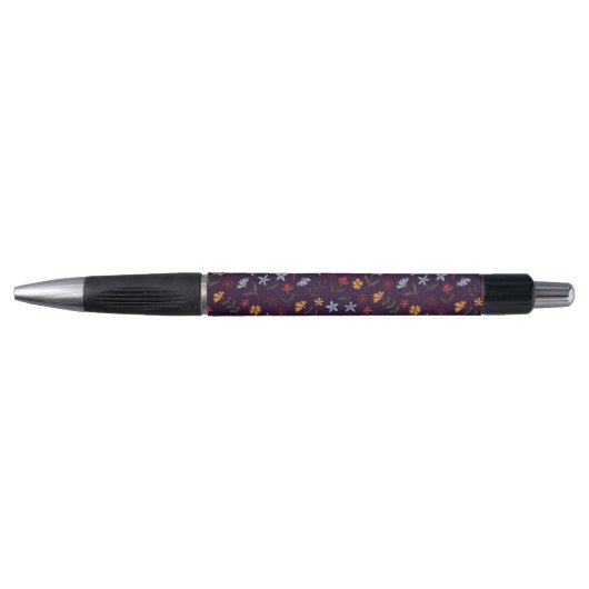 Elegant Waterverf Paarse bloemmotief Pen (Voorkant)