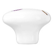 Elegant Waterverf Paarse dragonfly Keramische Knop (Zijkant)