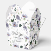 Elegant Waterverf Paarse Floral Bedankdoosjes (Geopend)