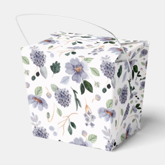 Elegant Waterverf Paarse Floral Bedankdoosjes (Achterkant)