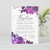 Elegant waterverf paarse tuinschildpad kaart (Staand voorkant)