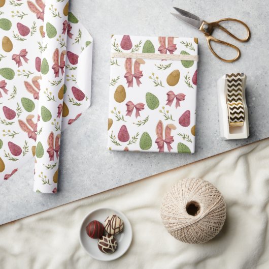 Elegant Waterverf paaspap voor bundelverwerking Cadeaupapier (Crafts)