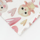 Elegant Waterverf paaspatroon | Fleece Blanket (Hoek)