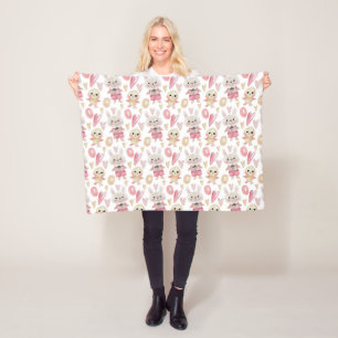 Elegant Waterverf paaspatroon   Fleece Blanket Deken