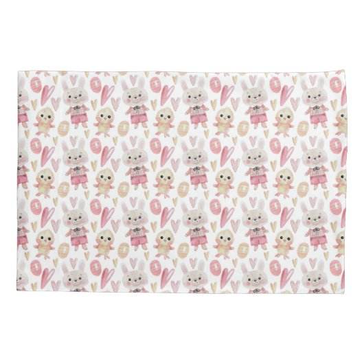 Elegant Waterverf paaspatroon | Proefcase Kussensloop (Achterkant-Links)