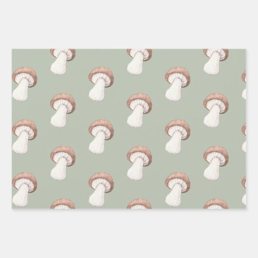 Elegant Waterverf paddenstoel Baby shower Inpakpapier Vel (Voorkant 2)