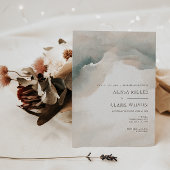 Elegant Waterverf Painterly Abstract Wedding Kaart