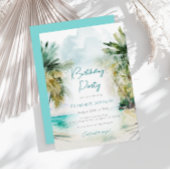 Elegant waterverf Palm Trees Birthday Uitnodiging