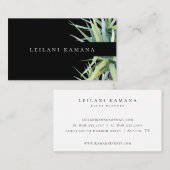 Elegant Waterverf Palms Dark Visitekaartje (Voorkant / Achterkant)