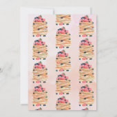 Elegant Waterverf Pancakes Brunch en Baby shower Kaart (Achterkant)