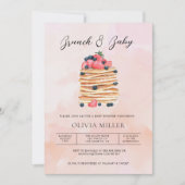 Elegant Waterverf Pancakes Brunch en Baby shower Kaart (Voorkant)