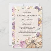 Elegant Waterverf Pansy & Purple Flowers Kaart (Voorkant)