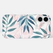 Elegant Waterverf pasta laat monogram Case-Mate iPhone Case (Achterkant (horizontaal))