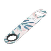 Elegant Waterverf pasta laat monogram Speed Flessenopener (Voorkant Gekanteld)