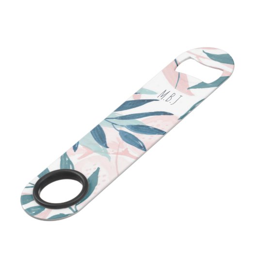 Elegant Waterverf pasta laat monogram Speed Flessenopener (Voorkant Gekanteld)