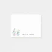 Elegant Waterverf Pastel Cactus Succulent Post-it® Notes (Voorkant)