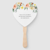 Elegant Waterverf Peach Floral Wedding Handwaaier (Achterkant)
