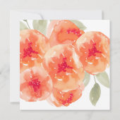 Elegant Waterverf Peach Peonies Baby shower Kaart (Achterkant)