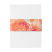 Elegant Waterverf Peach Peonies Floral Wedding Uitnodigingen Wikkel (Achterkant Voorbeeld)