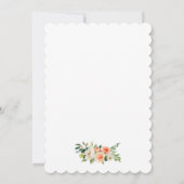 Elegant Waterverf Peach White Floral Community Kaart (Achterkant)