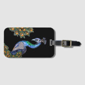 Elegant Waterverf Peacock Bagagelabel (Voorkant (horizontaal))