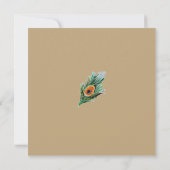 Elegant Waterverf Peacock Birthday Kaart (Achterkant)