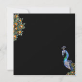 Elegant Waterverf Peacock Birthday Kaart (Achterkant)