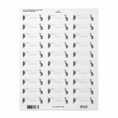 Elegant Waterverf Peacock Etiket (Full Sheet)