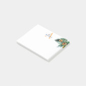 Elegant Waterverf Peacock Feather Monogram Post-it® Notes (Schuin)
