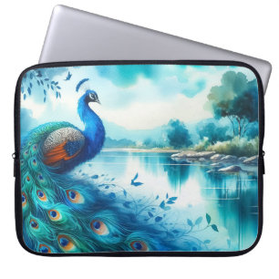 Elegant Waterverf Peacock Laptop Sleeve