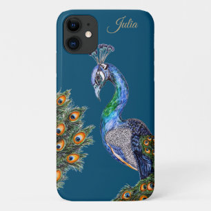 Elegant Waterverf Peacock op maat Case-Mate iPhone Case