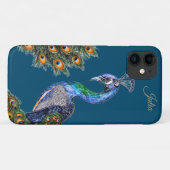 Elegant Waterverf Peacock op maat Case-Mate iPhone Case (Achterkant (horizontaal))
