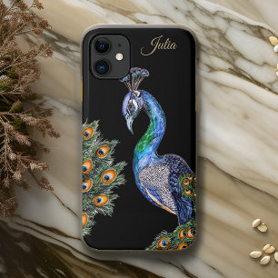 Elegant Waterverf Peacock op maat Case-Mate iPhone Case