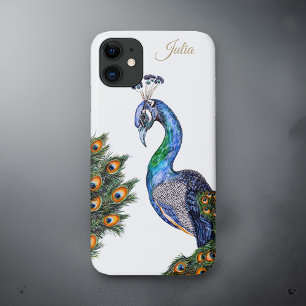 Elegant Waterverf Peacock op maat Case-Mate iPhone Case