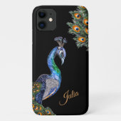 Elegant Waterverf Peacock op maat Case-Mate iPhone Case (Achterkant)