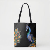 Elegant Waterverf Peacock Tote Bag (Voorkant)