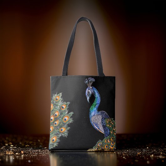 Elegant Waterverf Peacock Tote Bag